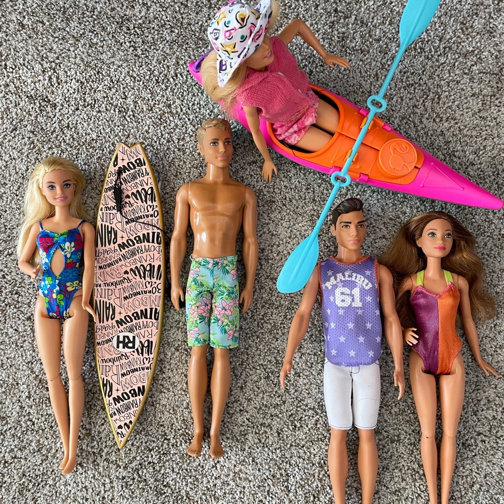 Colorful Beach Adventure Doll Set
